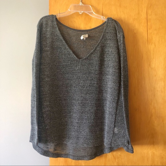Aero sweater top with shiny speckled fabric, gray - Picture 1 of 6